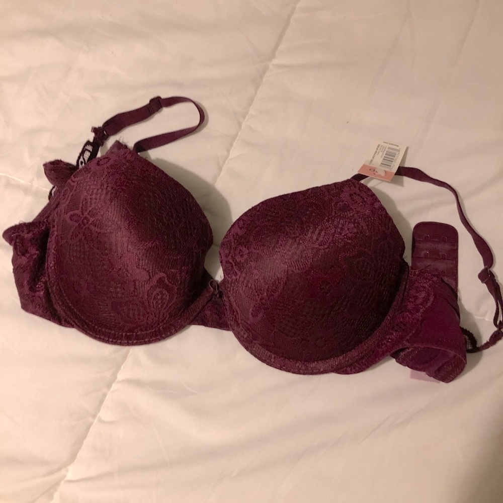 maroon bra